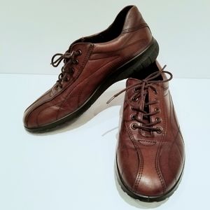 Ecco Women's Brown Leather Oxford Shoes - Size 37